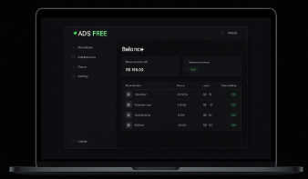 Painel Ads Free Interface